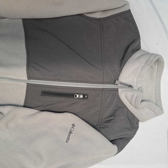 Columbia Womens Gray Fleece Zip Up Jacket Size XL - Picture 3 of 10